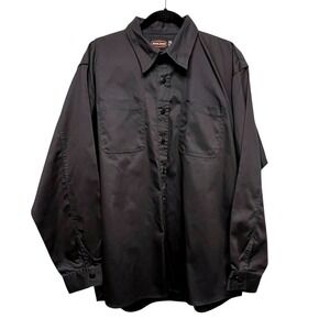 Jesse James XL Workwear Shirt Long Sleeve Grey Utility Grunge Industrial Heavy